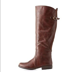 Brown riding boots